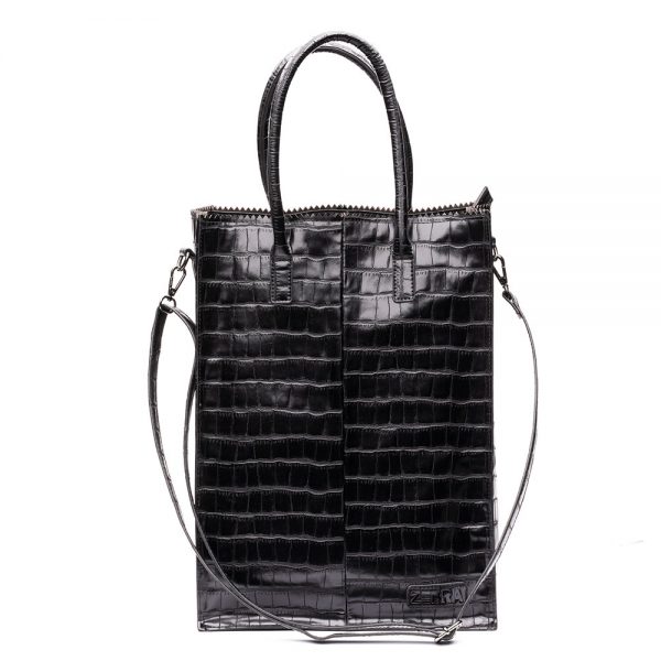 Zebra Trends Natural Bag Rosa XL Croco Black