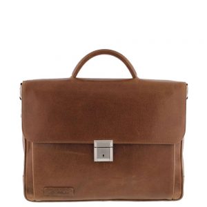 Plevier Norrmalm Laptoptas 2-Vaks 15.6" Cognac