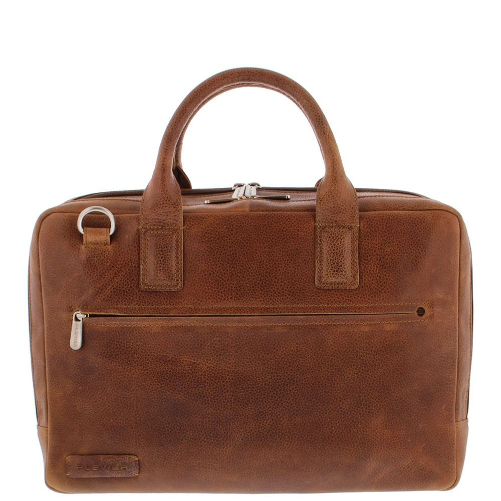 Plevier Sandyford Laptoptas 2-Vaks 15.6" Cognac Plevier Sandyford Laptoptas 2-Vaks 15.6" Cognac