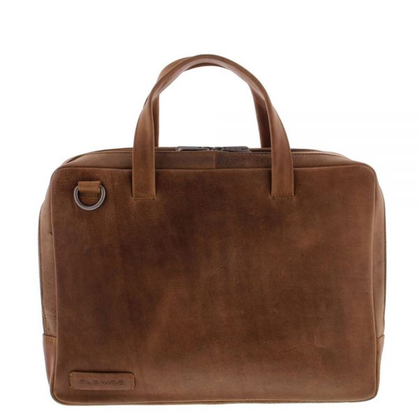 Plevier Midlothian Toploader Laptoptas 2-Vaks 14.1" Cognac