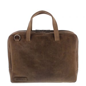 Plevier Midlothian Toploader Laptoptas 2-Vaks 14.1" Taupe