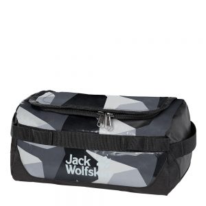 Jack Wolfskin Expedition Wash Bag Toilettas Grey Geo Block
