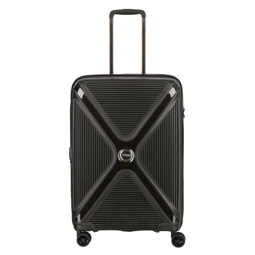 Titan Paradoxx 4 Wheel Trolley M Expandable Black Uni Titan Paradoxx 4 Wheel Trolley M Expandable Black Uni