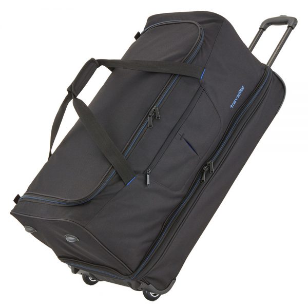 Travelite Basics Wheeled Duffle 70cm Expandable Black/Blue