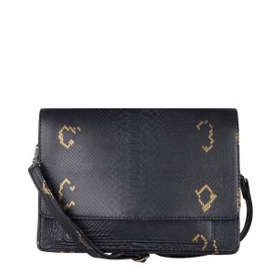 Cowboysbag X Bobbie Bodt Bag Onyx Schoudertas Snake Black And Gold