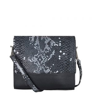 Cowboysbag X Bobbie Bodt Bag Sapphire Schoudertas Snake Black And White