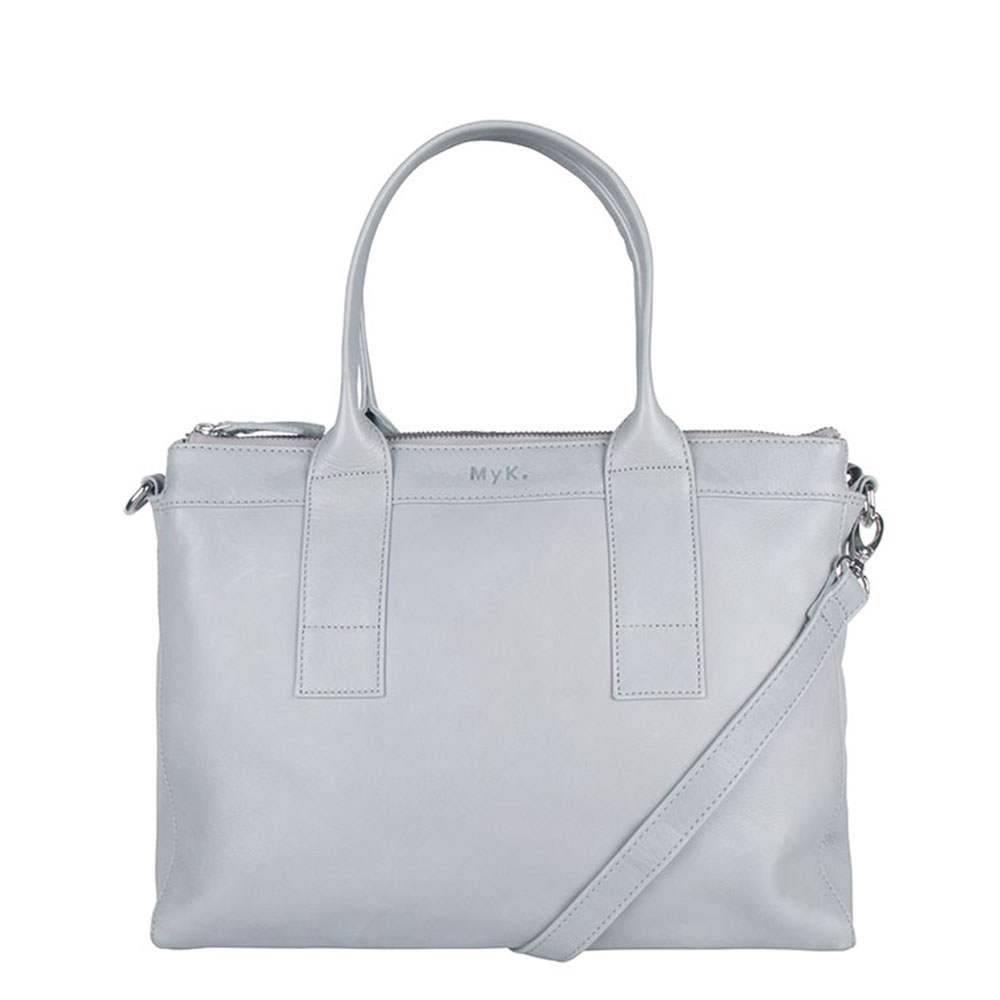 MyK Bag Orchid Schoudertas Silver Grey MyK Bag Orchid Schoudertas Silver Grey