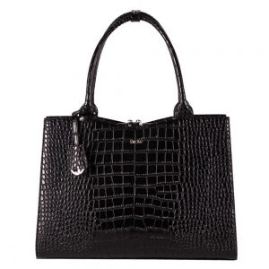 Socha Businessbag Croco 14-15.6" Crocodile Jet Black