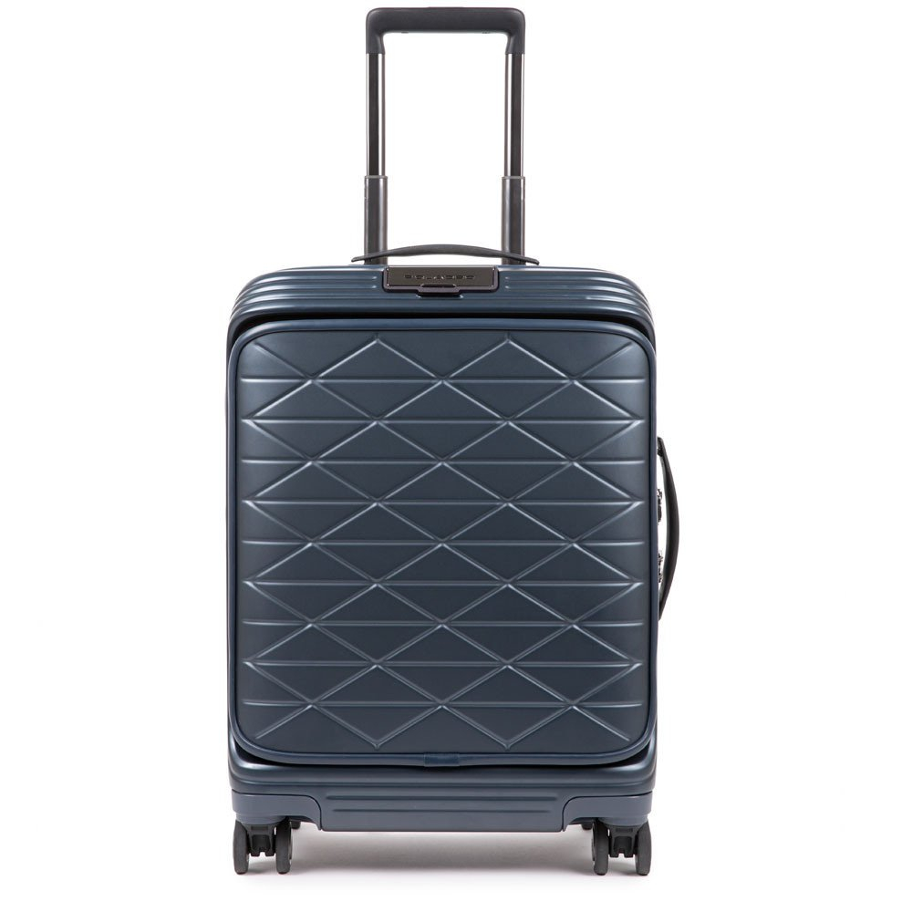 Piquadro PQ-BIZ Ultra Slim USB Cabin Expandable Spinner 55 Front Pocket Night Blue Piquadro PQ-BIZ Ultra Slim USB Cabin Expandable Spinner 55 Front Pocket Night Blue