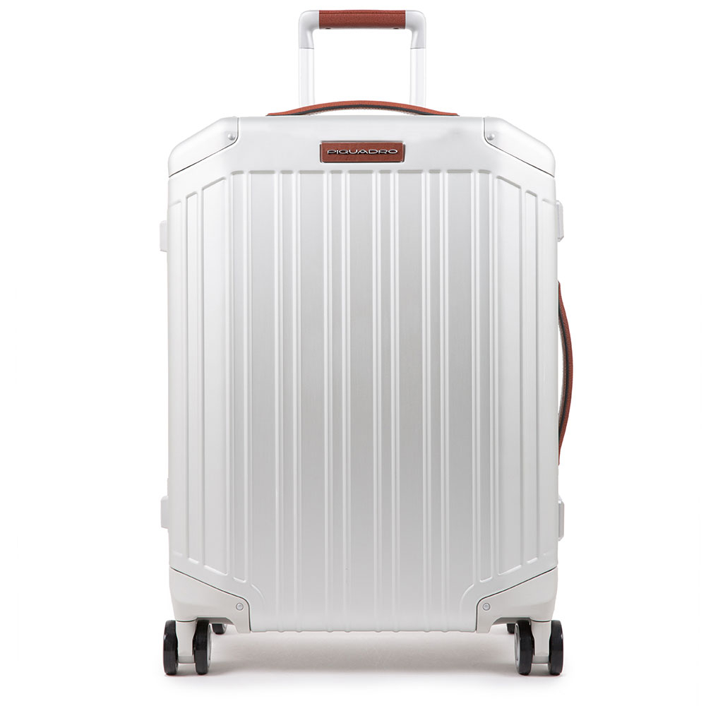 Piquadro Alu Large 4 Wheel Trolley Aluminum / Leather Piquadro Alu Large 4 Wheel Trolley Aluminum / Leather