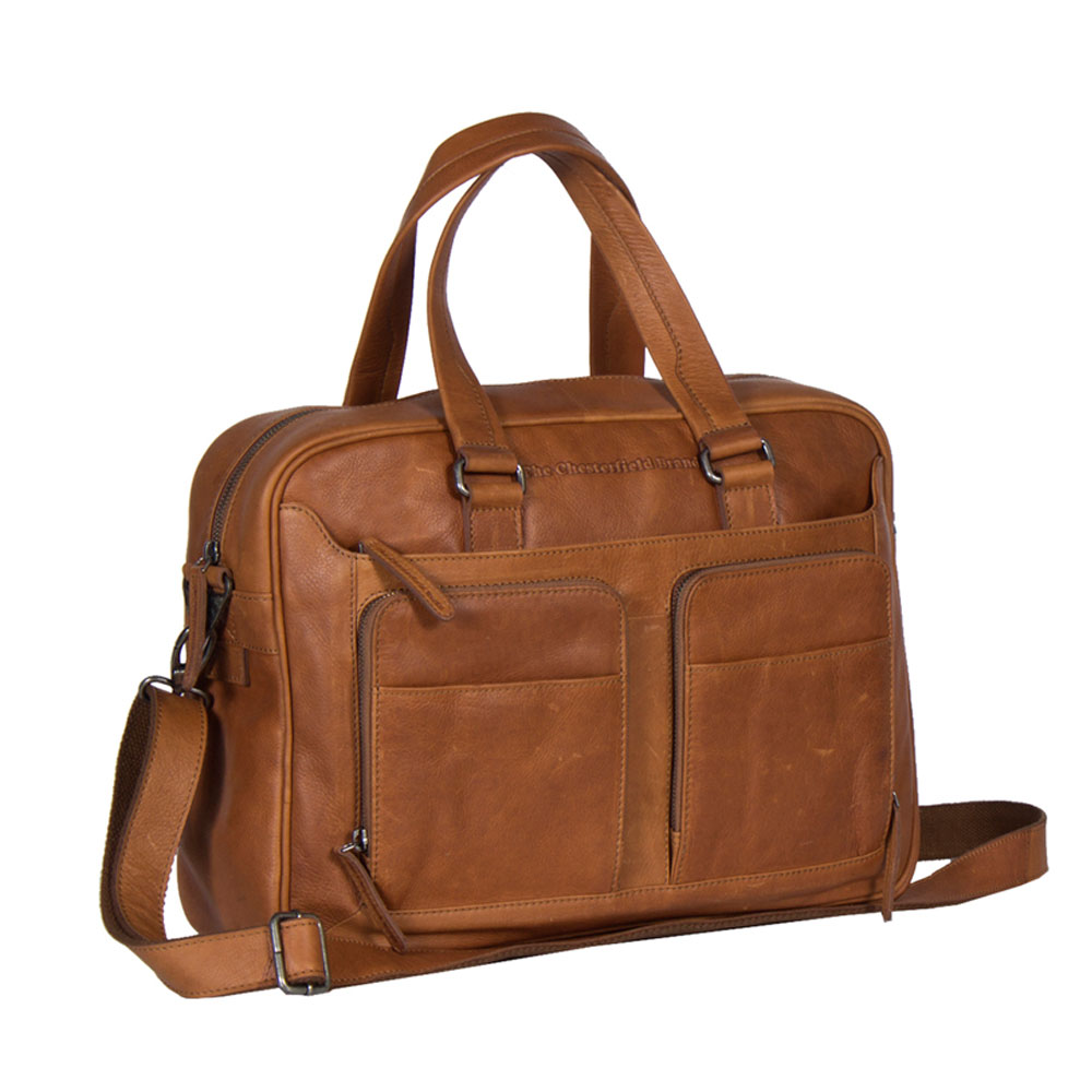 Chesterfield Samual Business Schoudertas Cognac Chesterfield Samual Business Schoudertas Cognac