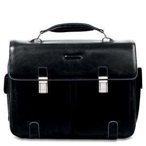 Piquadro Blue Square Computer Briefcase 15.6" Black