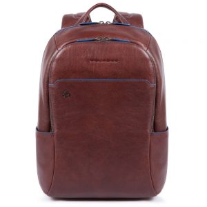 Piquadro Blue Square S Matte Small Size Computer Backpack Dark Brown