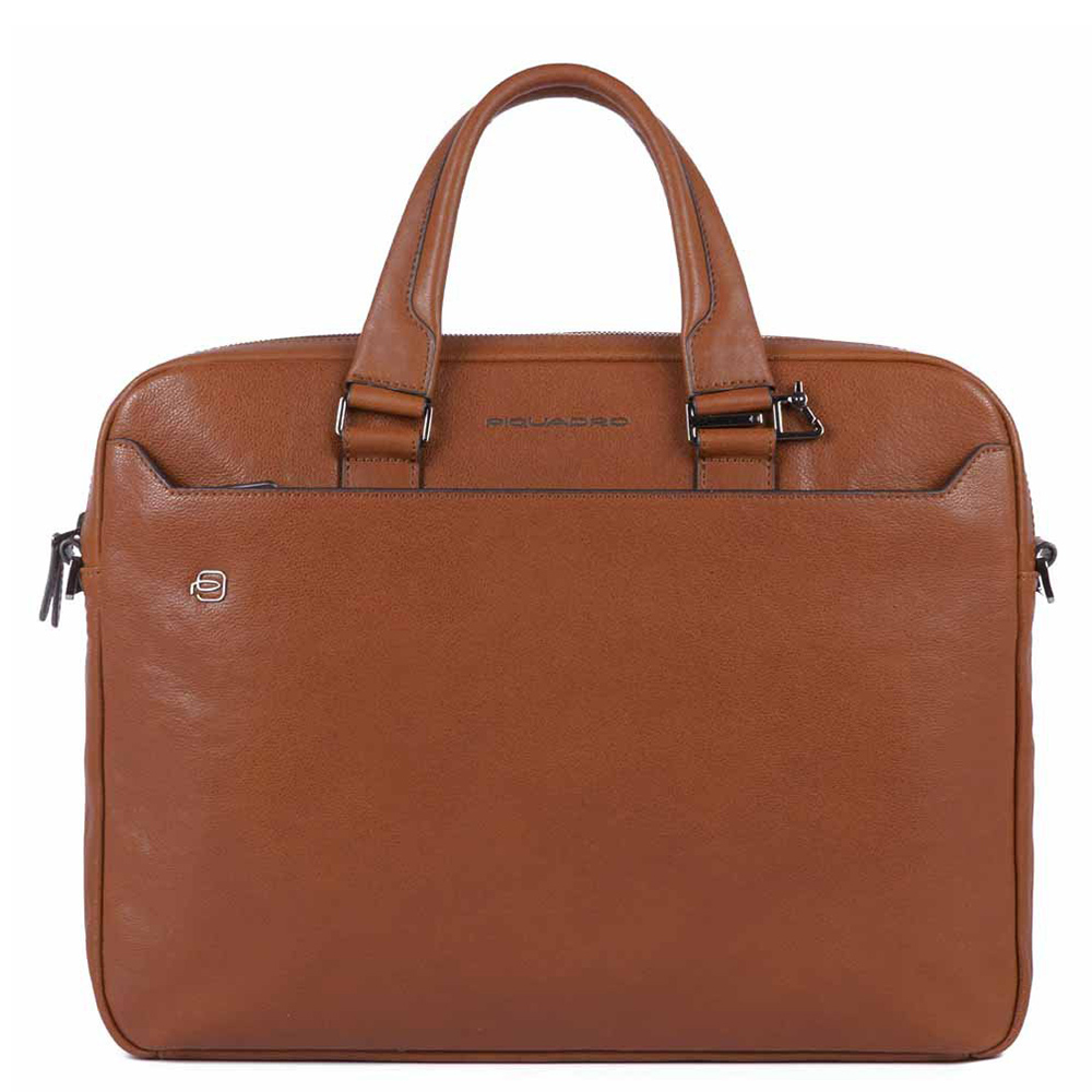 Piquadro Black Square Computer Portfolio Briefcase 2 Dividers Tobacco Piquadro Black Square Computer Portfolio Briefcase 2 Dividers Tobacco