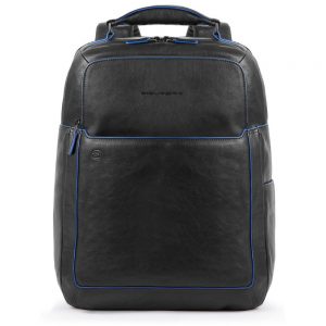 Piquadro Blue Square S Matte Fast Check Computer 15.6" Backpack Black