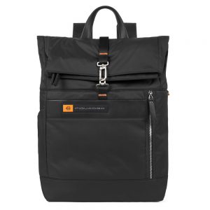 Piquadro PQ-BIO Nylon Roll Top PC Backpack 15.6" Black