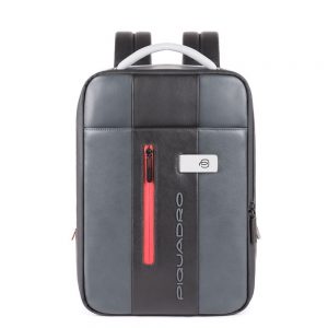 Piquadro Urban Expandable Small Size Slim Backpack 14'' Grey/Black