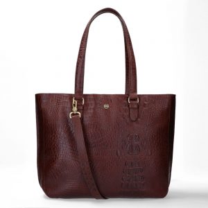 FMME Caithy Laptoptas 13.3" Croco Brown