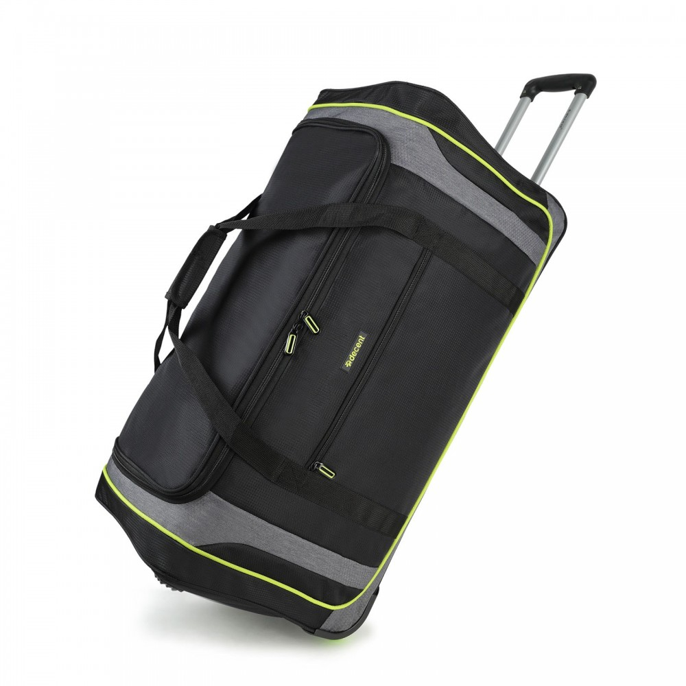 Decent Flexplus Reistas Met Wielen 78cm Zwart/Lemon Decent Flexplus Reistas Met Wielen 78cm Zwart/Lemon