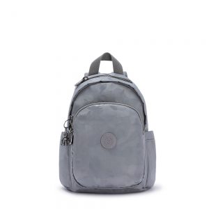 Kipling Delia Mini Backpack Grey Camo Jaquard