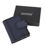 Justified Bags Burned Leather Creditcard Holder Coinpocket + Box Navy
