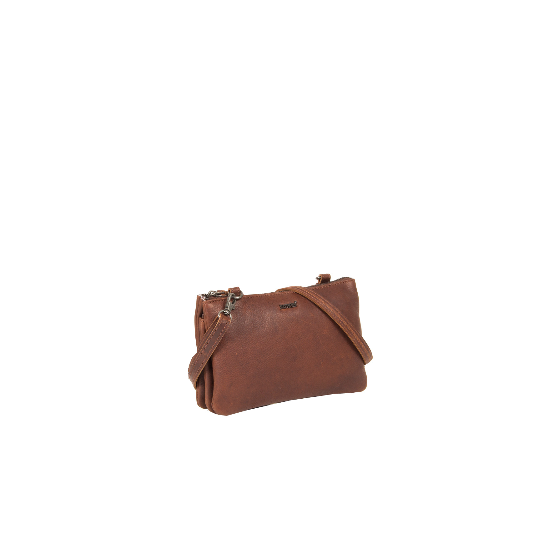 Justified Bags Justified Bags® Nynke 3 Compartimenten 1 Top Zip Schoudertas Bruin Justified Bags Justified Bags® Nynke 3 Compartimenten 1 Top Zip Schoudertas Bruin
