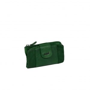 Justified Bags Justified® - Simone - Portemonnee- Wallet - Leer - Donkergroen