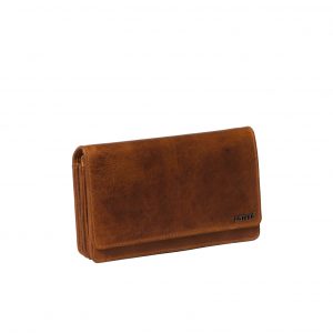 Justified Bags Justified® - Nynke - Portemonnee - Wallet - Leer - Cognac