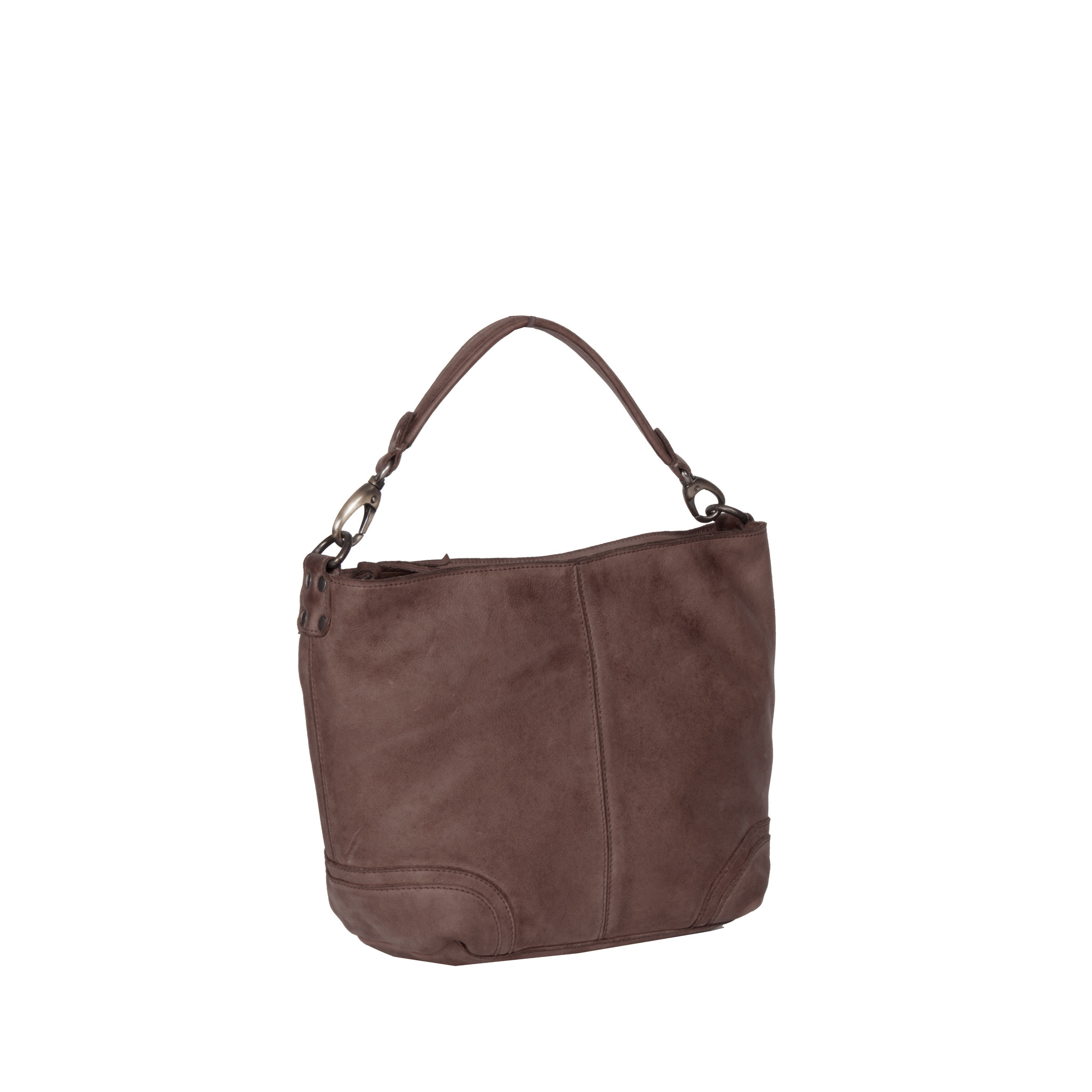 Justified Bags Saira Big Top Zip Handbag Brown Justified Bags Saira Big Top Zip Handbag Brown