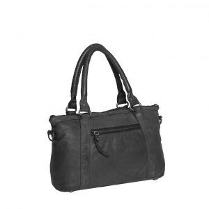 Justified Bags Saira Front Zip Handbag Black IX