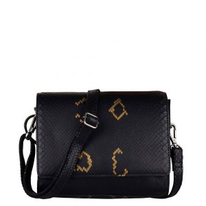Cowboysbag X Bobbie Bodt Bag Sapphire Schoudertas Snake Black And Gold
