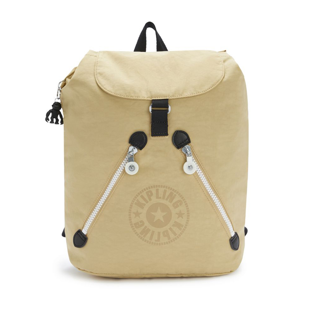 Kipling Fundamental Rugzak Beige Black New Classics Kipling Fundamental Rugzak Beige Black New Classics