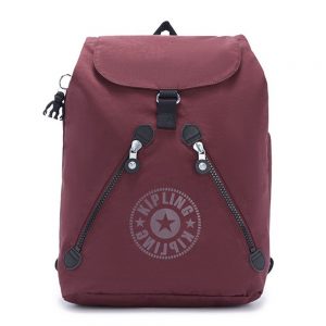 Kipling Fundamental Rugzak Maroon Black New Classics