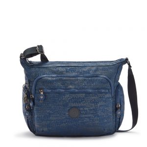 Kipling Gabbie Schoudertas Blue Eclipse Print