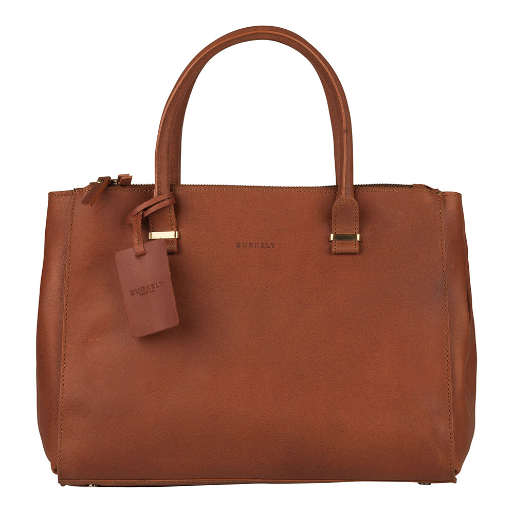 Burkely Vintage Wieske 2-Zipper Shoulder Bag Cognac Burkely Vintage Wieske 2-Zipper Shoulder Bag Cognac
