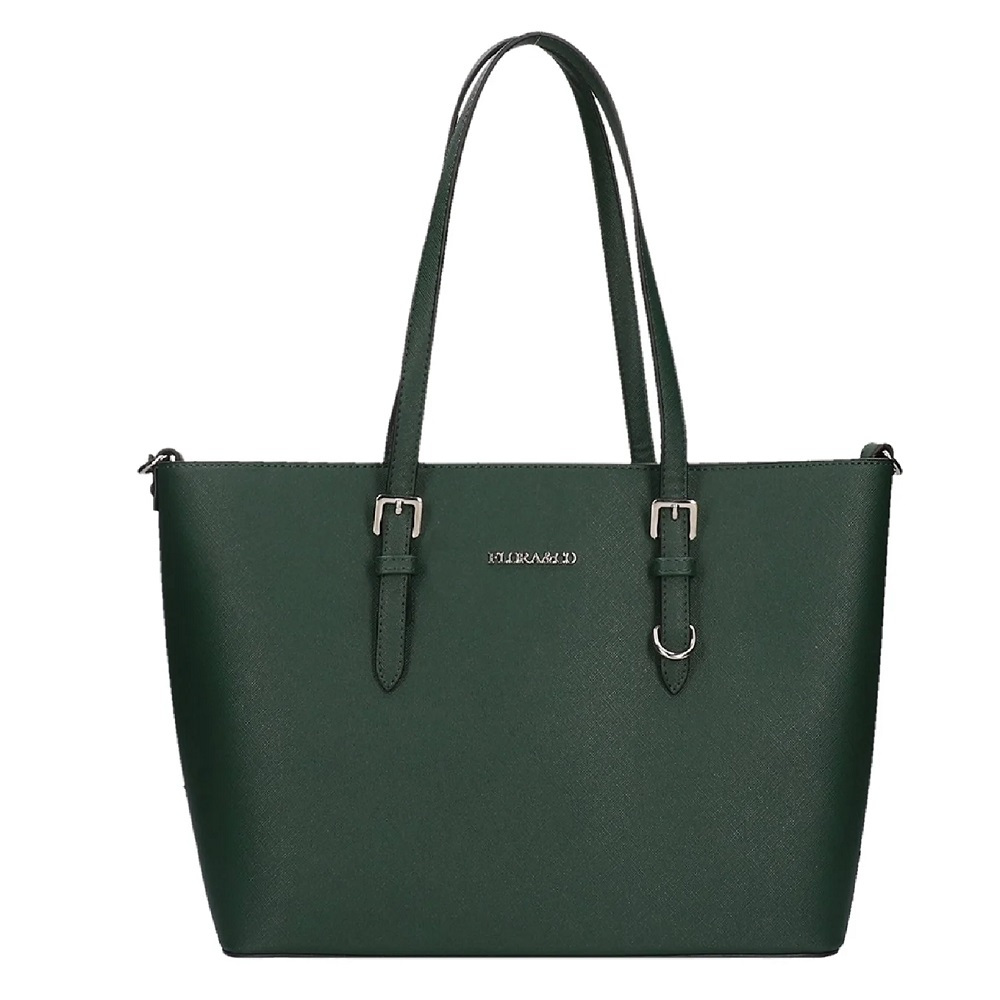 Flora & Co Shoulder Bag Saffiano Forest Green Flora & Co Shoulder Bag Saffiano Forest Green