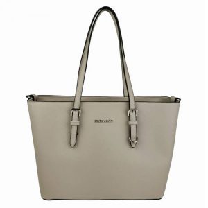 Flora & Co Shoulder Bag Saffiano Beige Taupe Cream