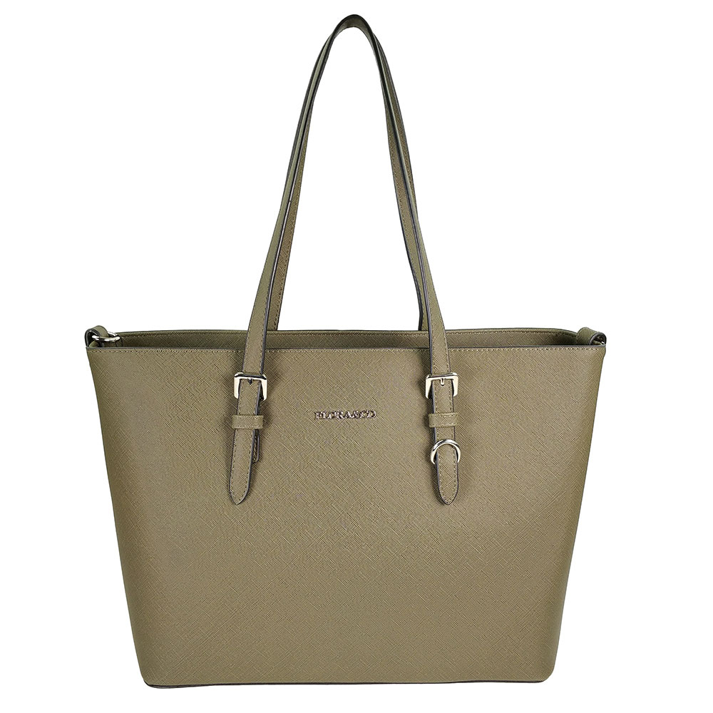 Flora & Co Shoulder Bag Saffiano Light Taupe Flora & Co Shoulder Bag Saffiano Light Taupe