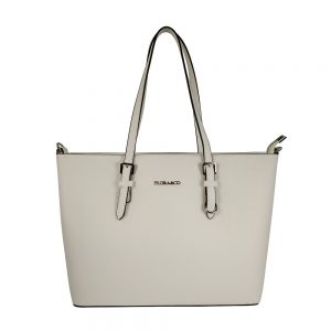 Flora & Co Shoulder Bag Saffiano Cream White