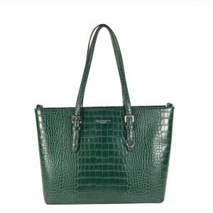 Flora & Co Shoulder Bag Shopper Croco Green