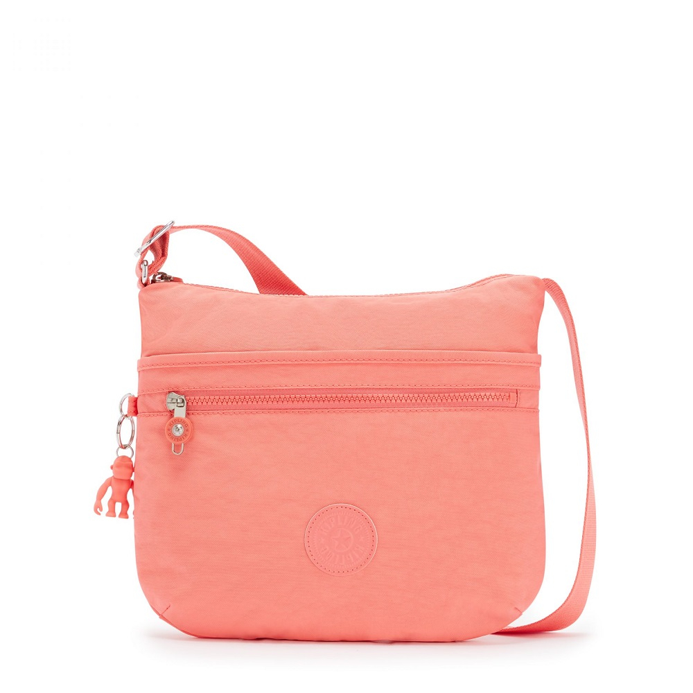 Kipling Arto Schoudertas Fresh Coral Kipling Arto Schoudertas Fresh Coral