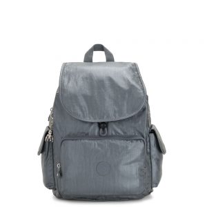 Kipling City Pack Backpack Steel Grey Metallic