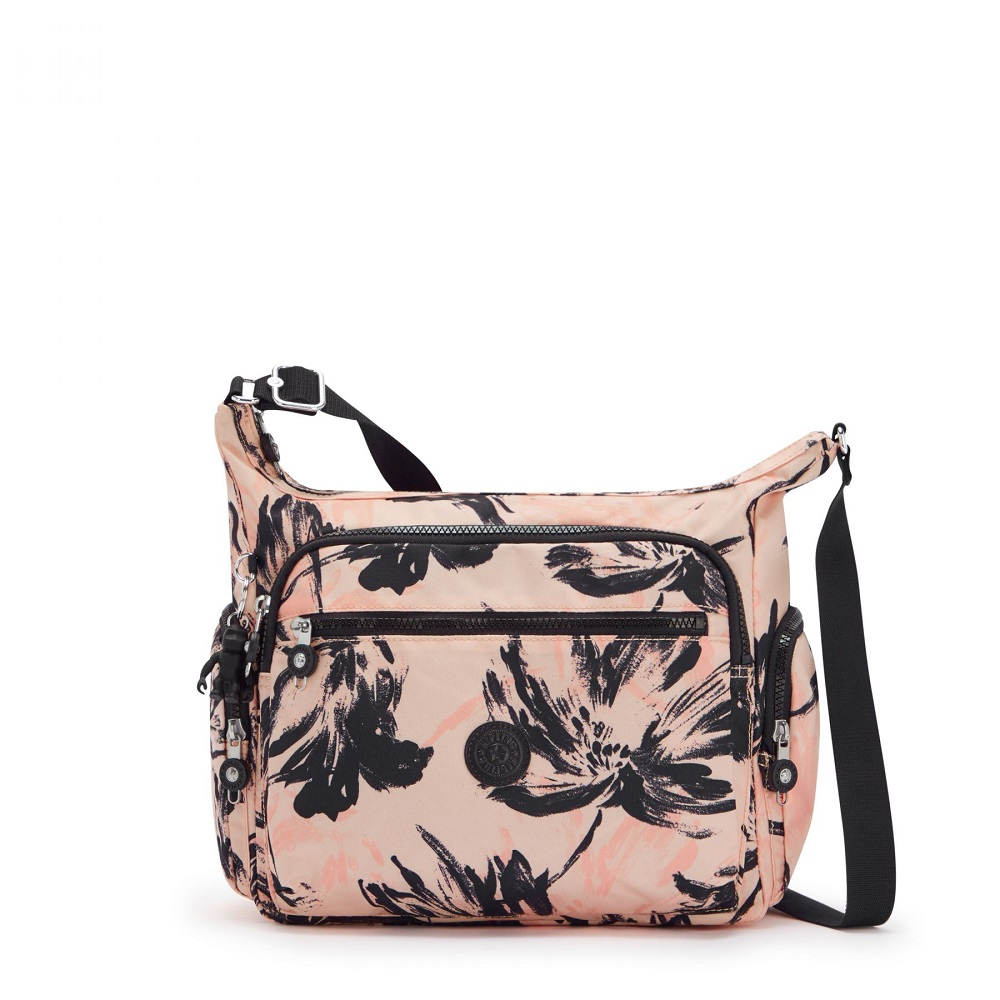 Kipling Gabbie Schoudertas Coral Flower Kipling Gabbie Schoudertas Coral Flower