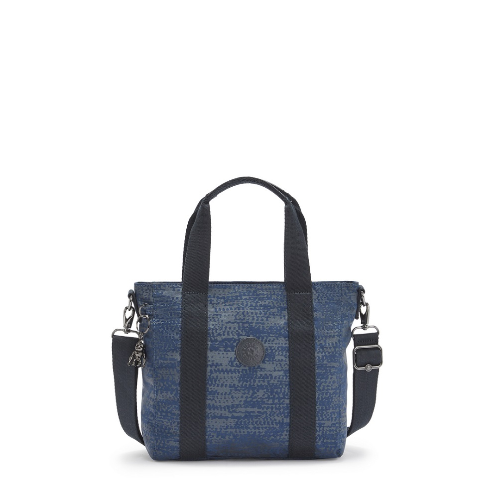 Kipling Asseni Mini Schoudertas Blue Eclipse Print Kipling Asseni Mini Schoudertas Blue Eclipse Print