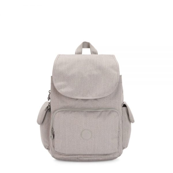 Kipling City Pack Backpack Grey Beige Peppery