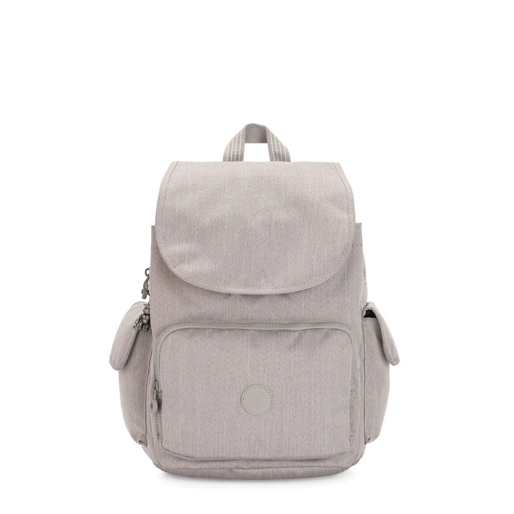 Kipling City Pack Backpack Grey Beige Peppery Kipling City Pack Backpack Grey Beige Peppery