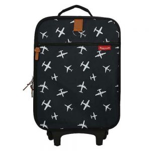 Kidzroom Soft Trolley 2 Wheel Black & White Planes