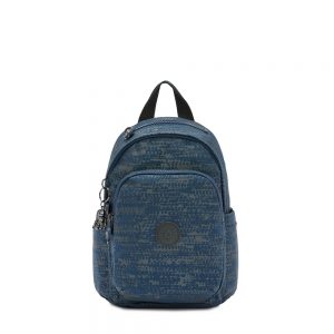 Kipling Delia Mini Backpack Blue Eclipse Print