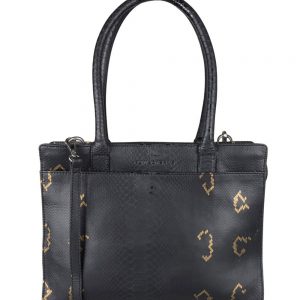 Cowboysbag X Bobbie Bodt Bag Jade 13" Schoudertas Snake Black And Gold
