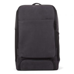 Salzen Alpha Backpack Leather Charcoal Black